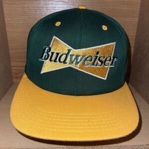 Vintage Budweiser Bud 90s Beer Snapback Hat Cap Made In USA